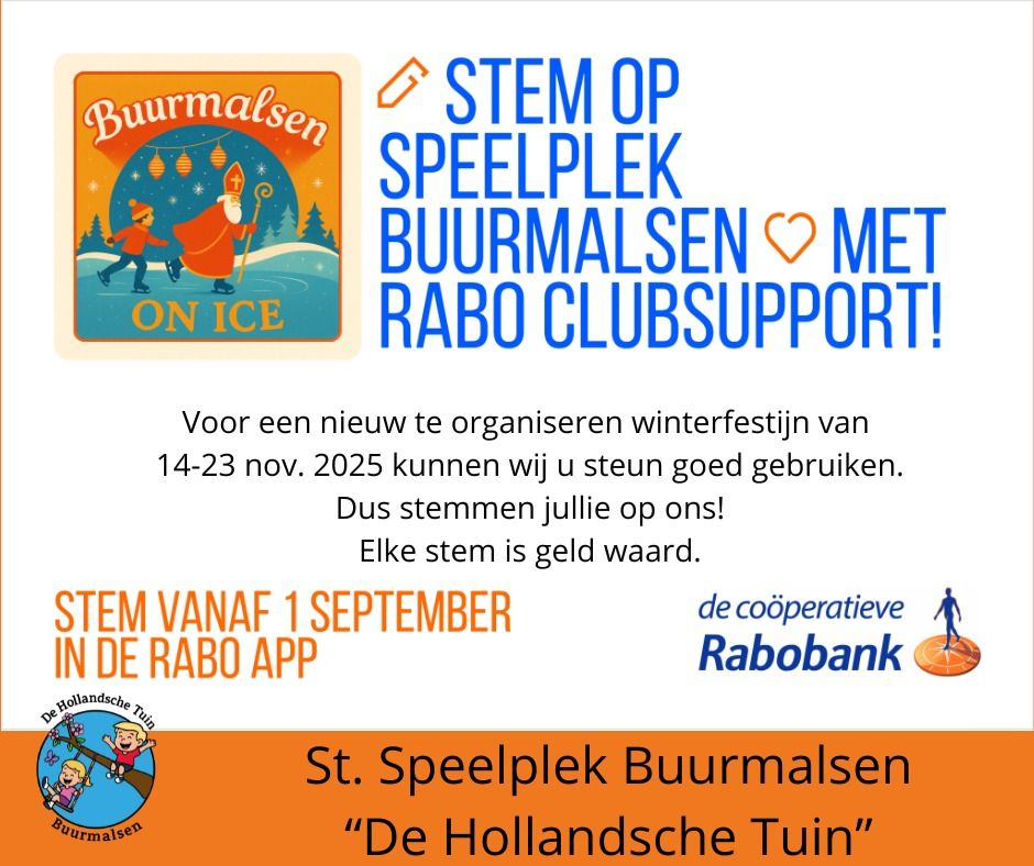 Steun de Speeltuin met Rabo Clubsupport