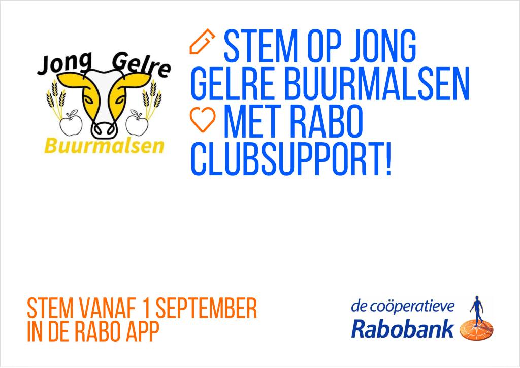 Steun Jong Gelre met Rabo Clubsupport
