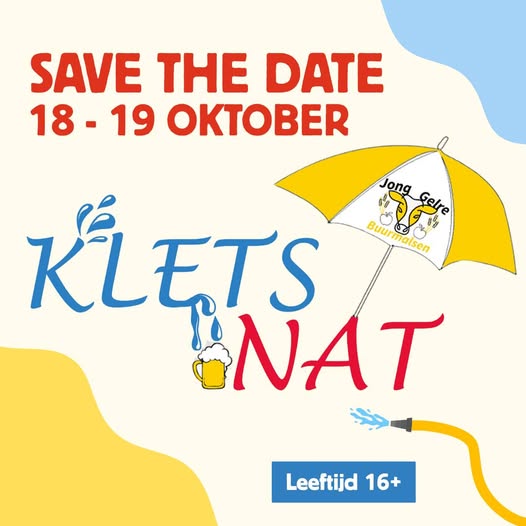 Save the dateL Kletsnat 2025 op 18 en 19 oktober